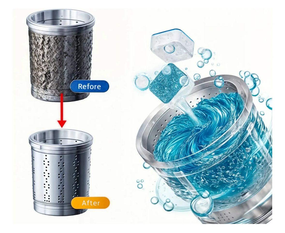 UltraClean Wash™ – Limpieza Lavadora Poderosa y Sin Esfuerzo 60 Pastillas