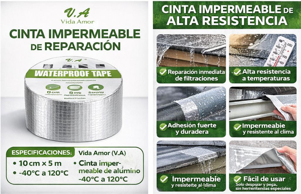 Olvídate de Filtraciones y Goteras con Cinta Butilo Ultra Adhesiva