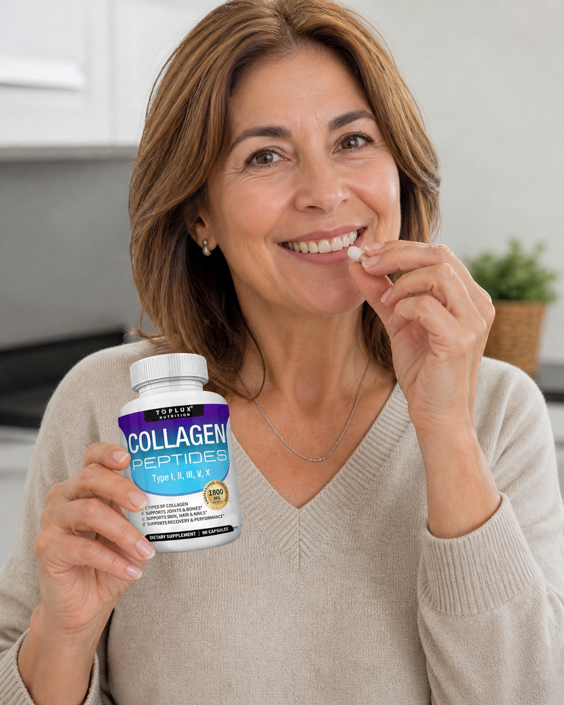 COLAGENO PEPTIDES™ Tu rutina anti-edad en una cápsula diaria.
