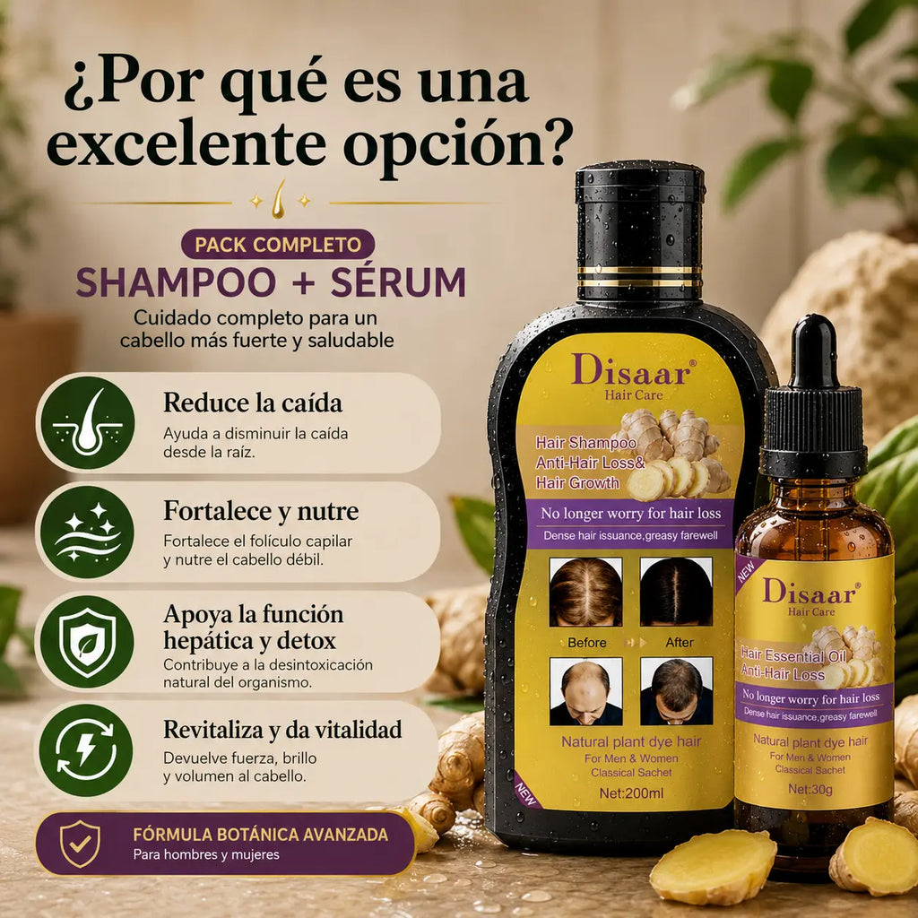 Disaar Anti HairLoss™ Shampoo + Sérum: el Dúo Perfecto para un Cabello más Fuerte