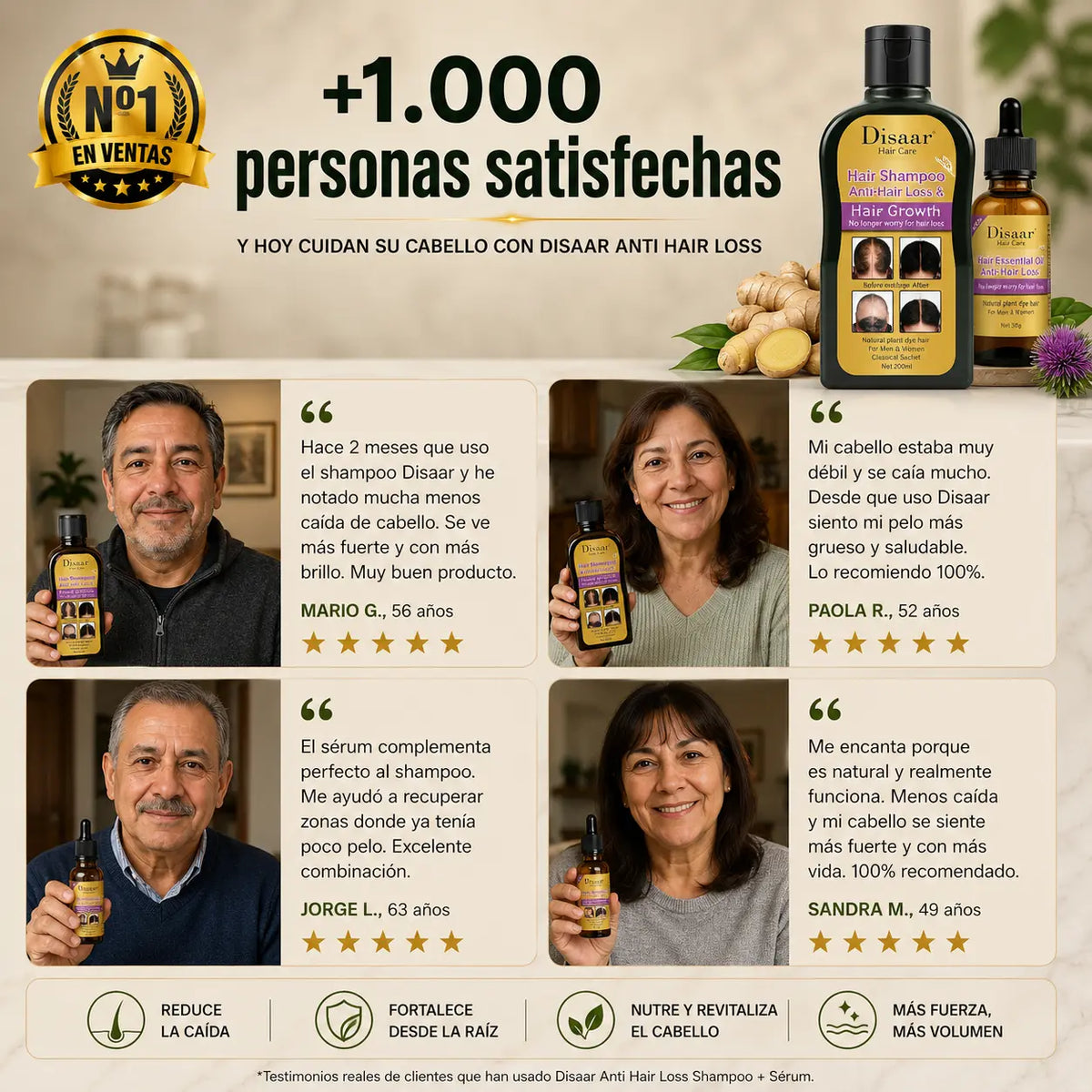 Disaar Anti HairLoss™ Shampoo + Sérum: el Dúo Perfecto para un Cabello más Fuerte
