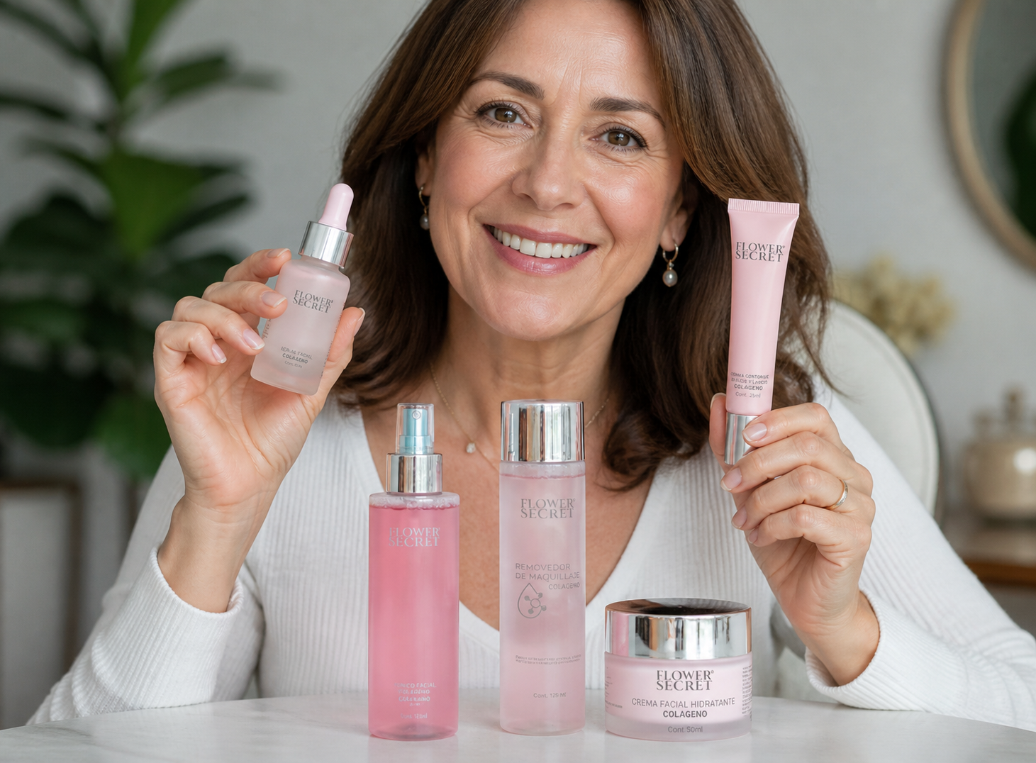 Kit 5 Piezas Belleza Colágeno Flower Secret™: Hidratación y Juventud Total