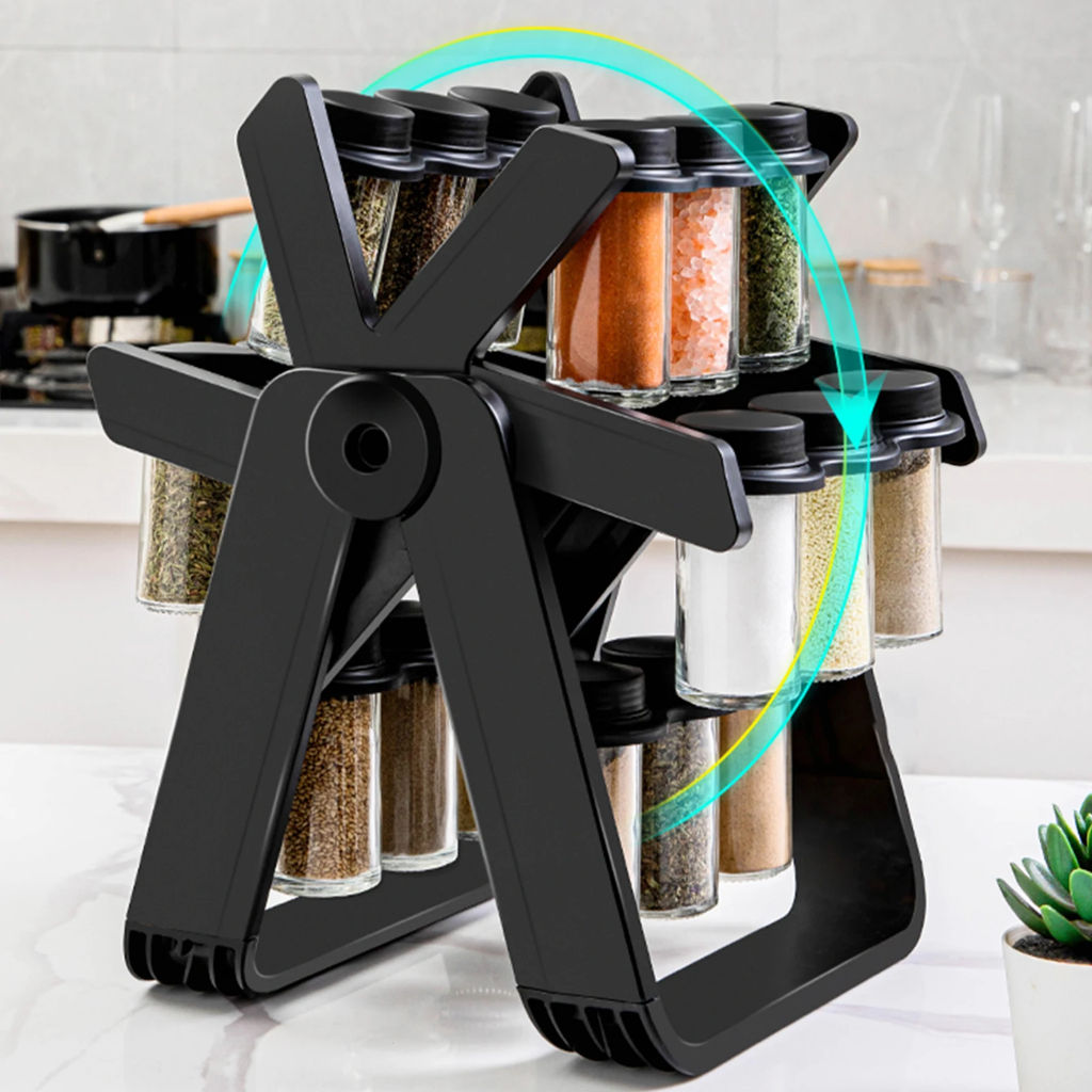 Especiero giratorio elegante para una cocina siempre ordenada