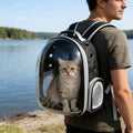 TravelPet Mochila Transparente™ Lleva a tu Mejor Amigo con Estilo, Seguridad y Visión 360°